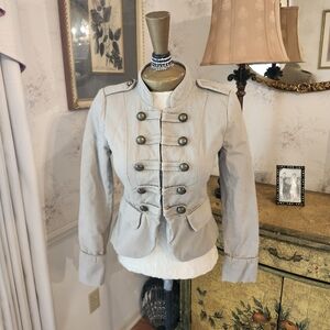 Women's Cream Military Style Jacket